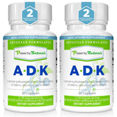 Power By Naturals ADK Vitamin Supplement bottle front