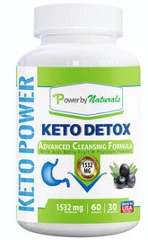 Power By Naturals Keto Detox & Support bottle with 60 capsules
