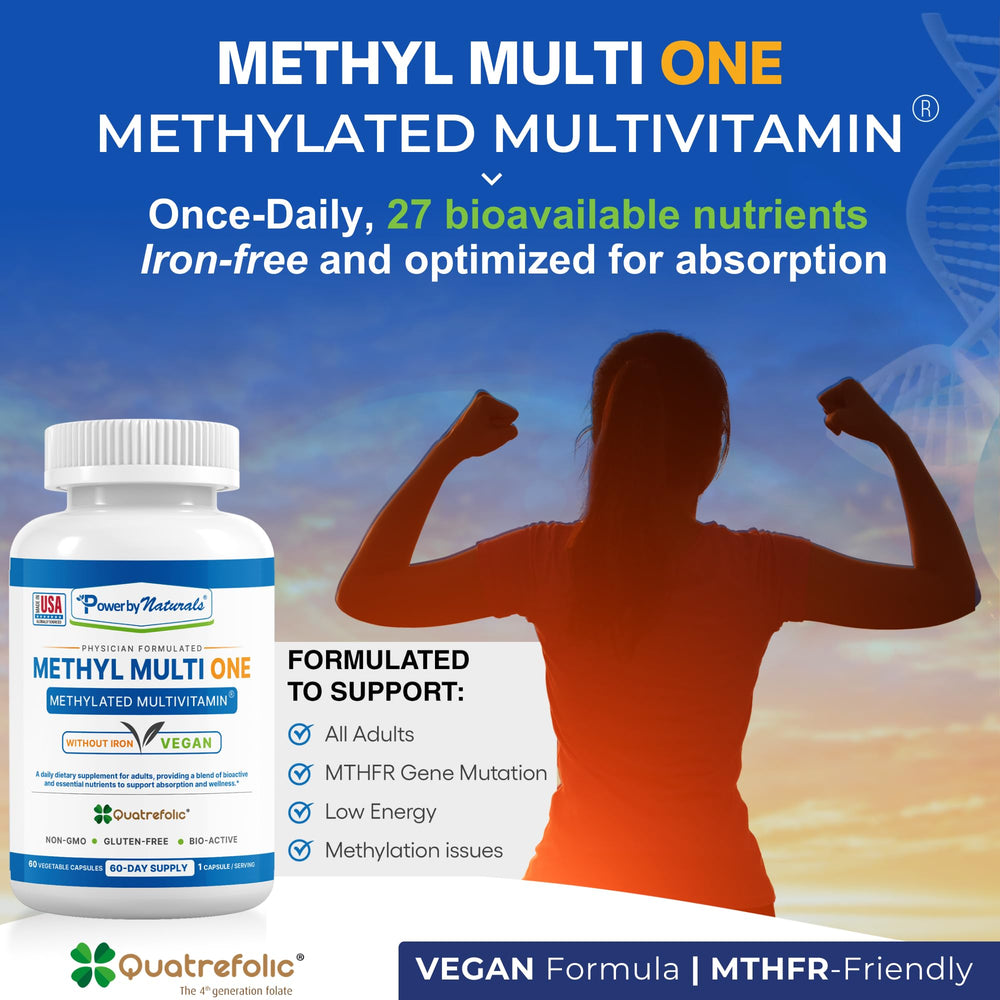 Power By Naturals Methyl Multi One bottle angled shot