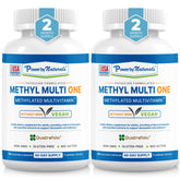 Front view of Power By Naturals Methyl Multi One bottle