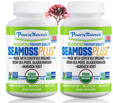 Power By Naturals Sea Moss Plus bottle and capsules