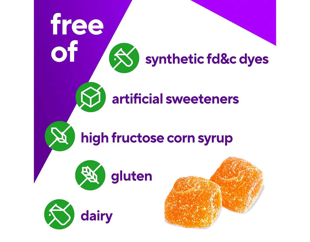 Power C gummy bottle with label and cap close-up