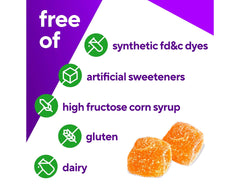 Power C gummy bottle with label and cap close-up