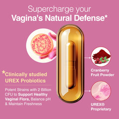 Cranberry imagery associated with vaginal health benefits