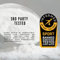 POWER PLAY FUEL Made in USA testing badge reinforces safety and quality assurances.