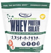 POWER PLAY FUEL Shamrock Shake tub front highlights high-protein, low-sugar nutrition for workouts.