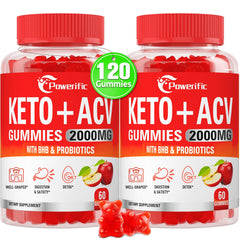 Powerific Apple Cider Vinegar Gummies bottle for daily support.