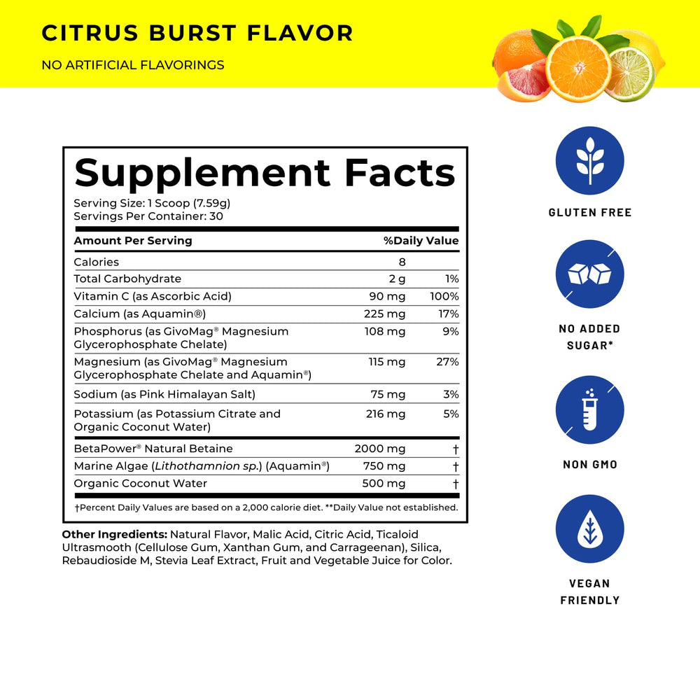 Serving scoop of Peak Replenish powder being poured into a glass