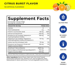 Serving scoop of Peak Replenish powder being poured into a glass