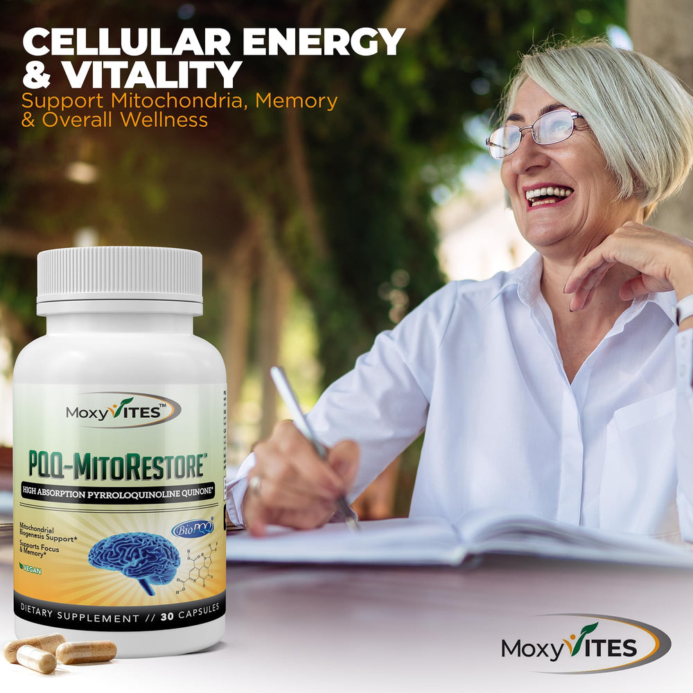 Third-party tested certification seal on PQQ MITORESTORE