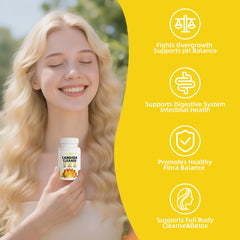 PQR Candida Cleanse oregano leaf image emphasizes potent herbal antifungal component