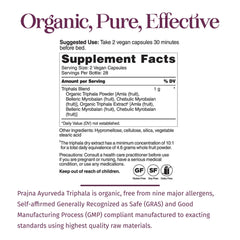 Close-up of Prajna Triphala packaging