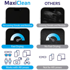 Pre-moistened cleaning wipes for glasses