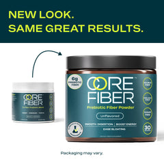 Bottle of prebiotic fiber supplement on a shelf