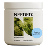 Capsule bottle of prebiotic and probiotic supplement for prenatal and postnatal use