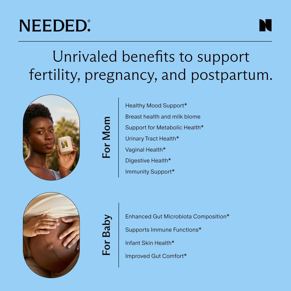 Healthy microbiome concept for mom and baby