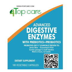 Prebiotic fibers in digestive enzyme formula