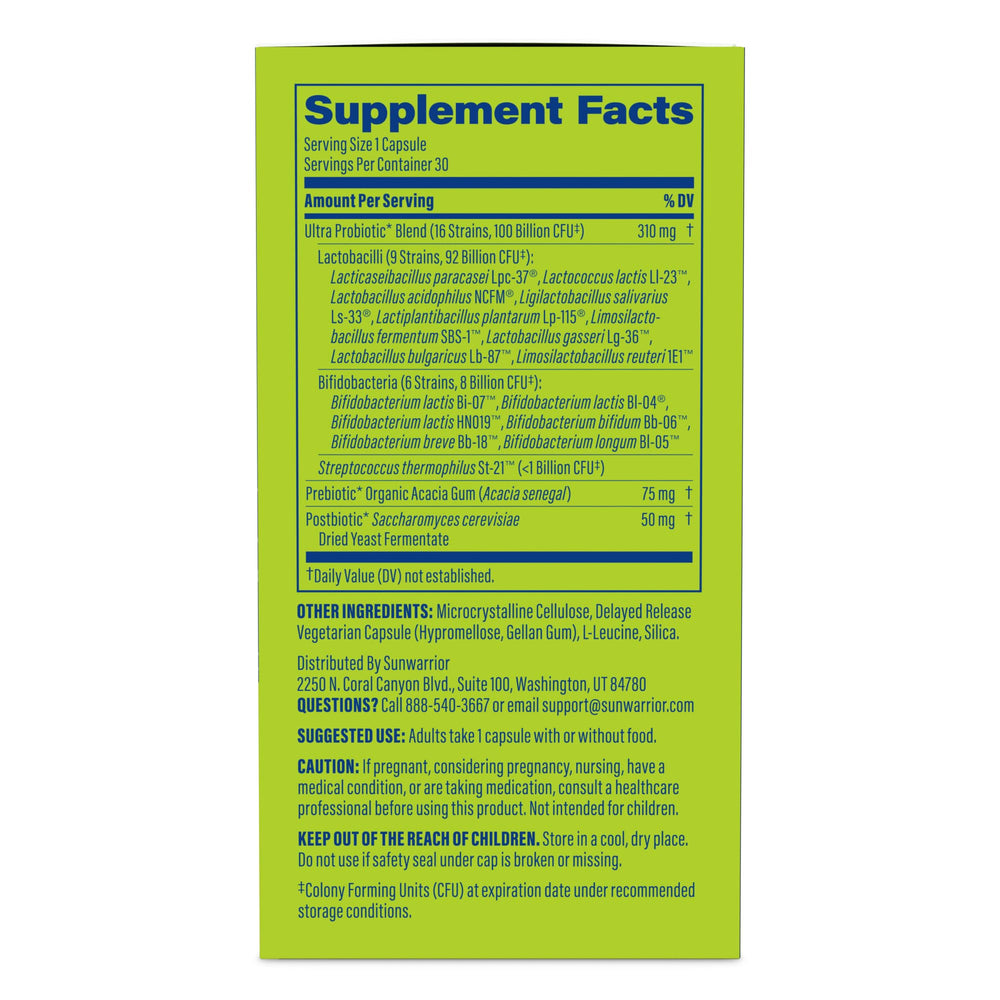 Graphic of prebiotics and postbiotics in the probiotic formula