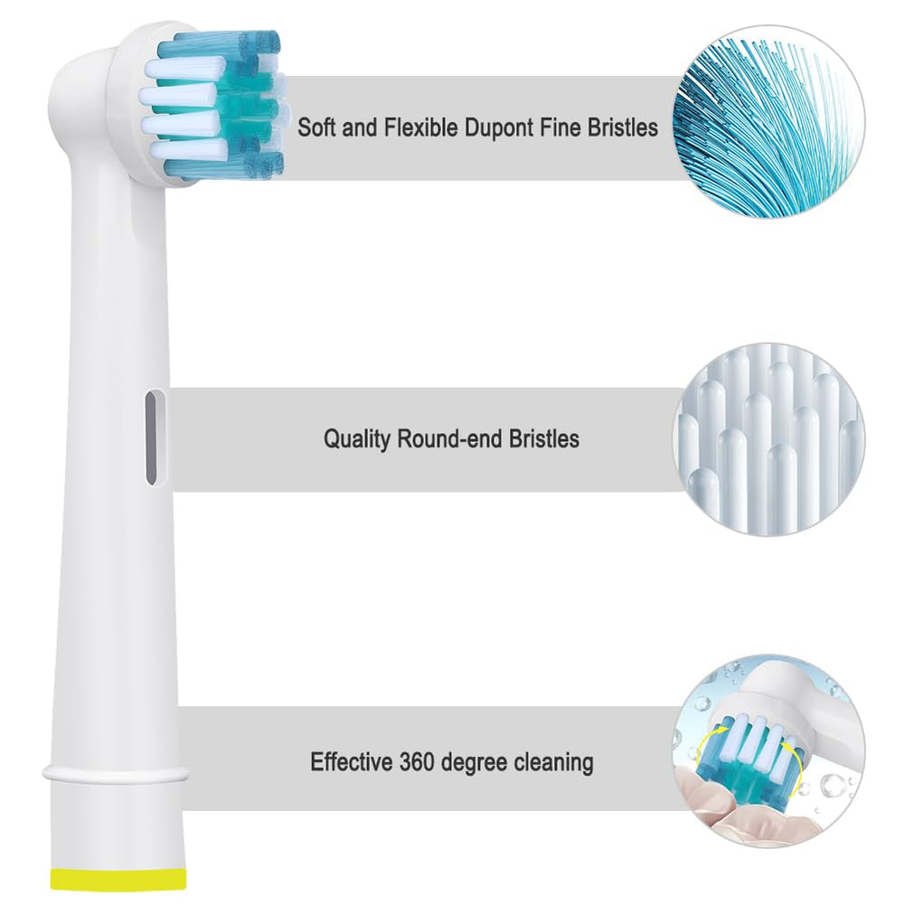 Bristles angled for deep clean between teeth