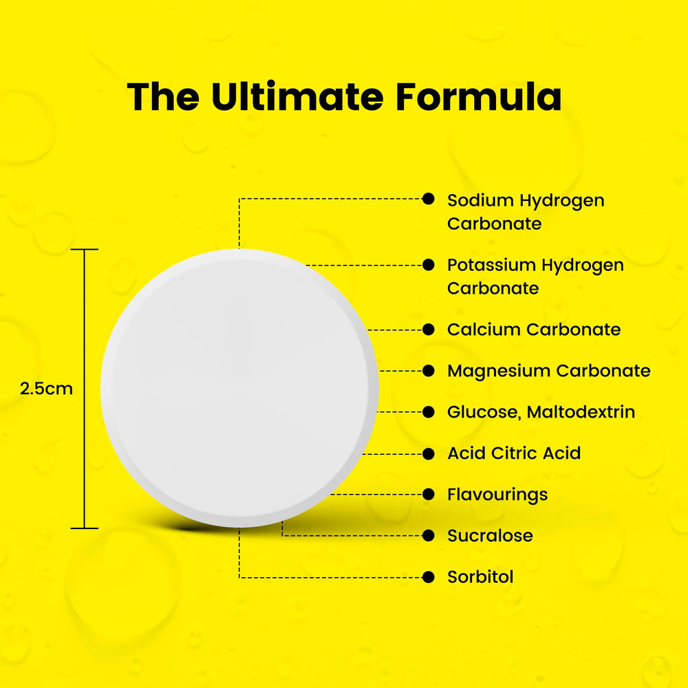 Precision Hydration yellow-tube and 500 ml mixing guide for correct dosing.