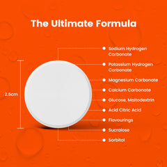 Close-up of ingredient label on Precision Hydration electrolyte tablets
