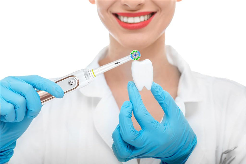 Extended bristles at ends to reach difficult areas