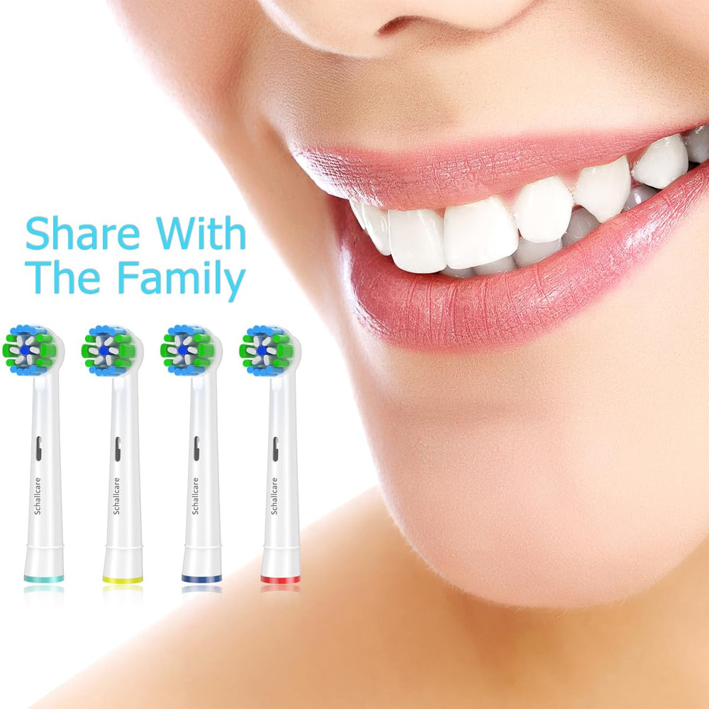 Side-to-side bristles and power tip for thorough cleaning and whitening