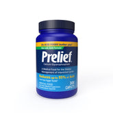 Prelief acid reducer caplets bottle front showing 300-count package for digestive comfort