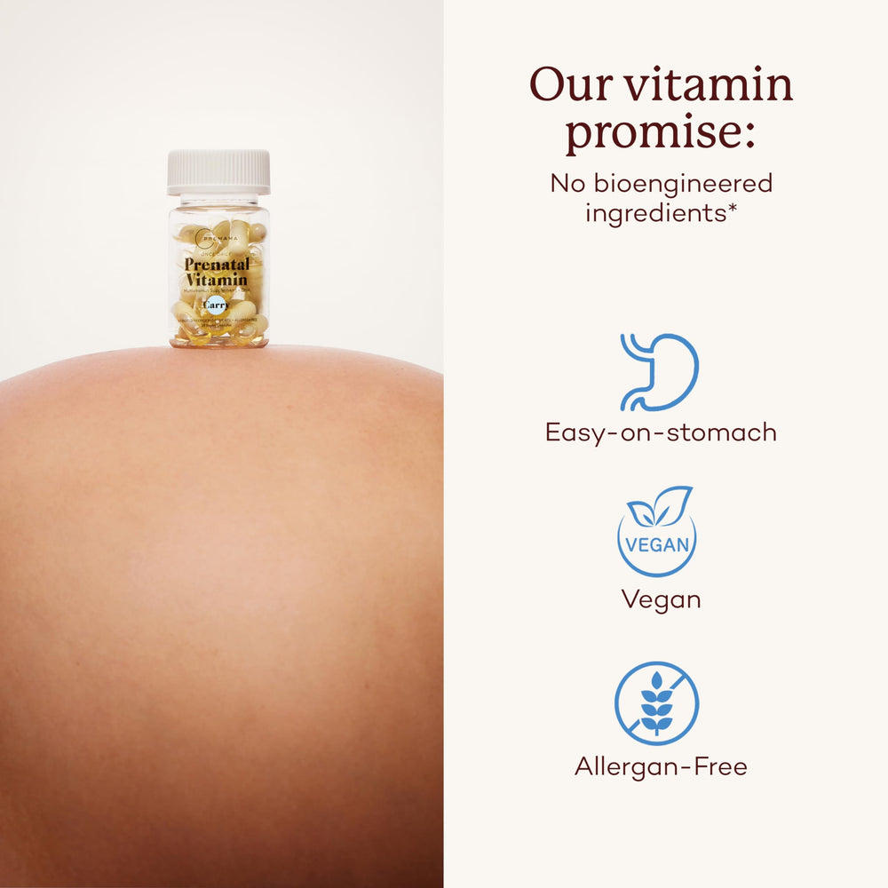 Vegan, allergen-free and gluten-free Premama prenatal vitamins