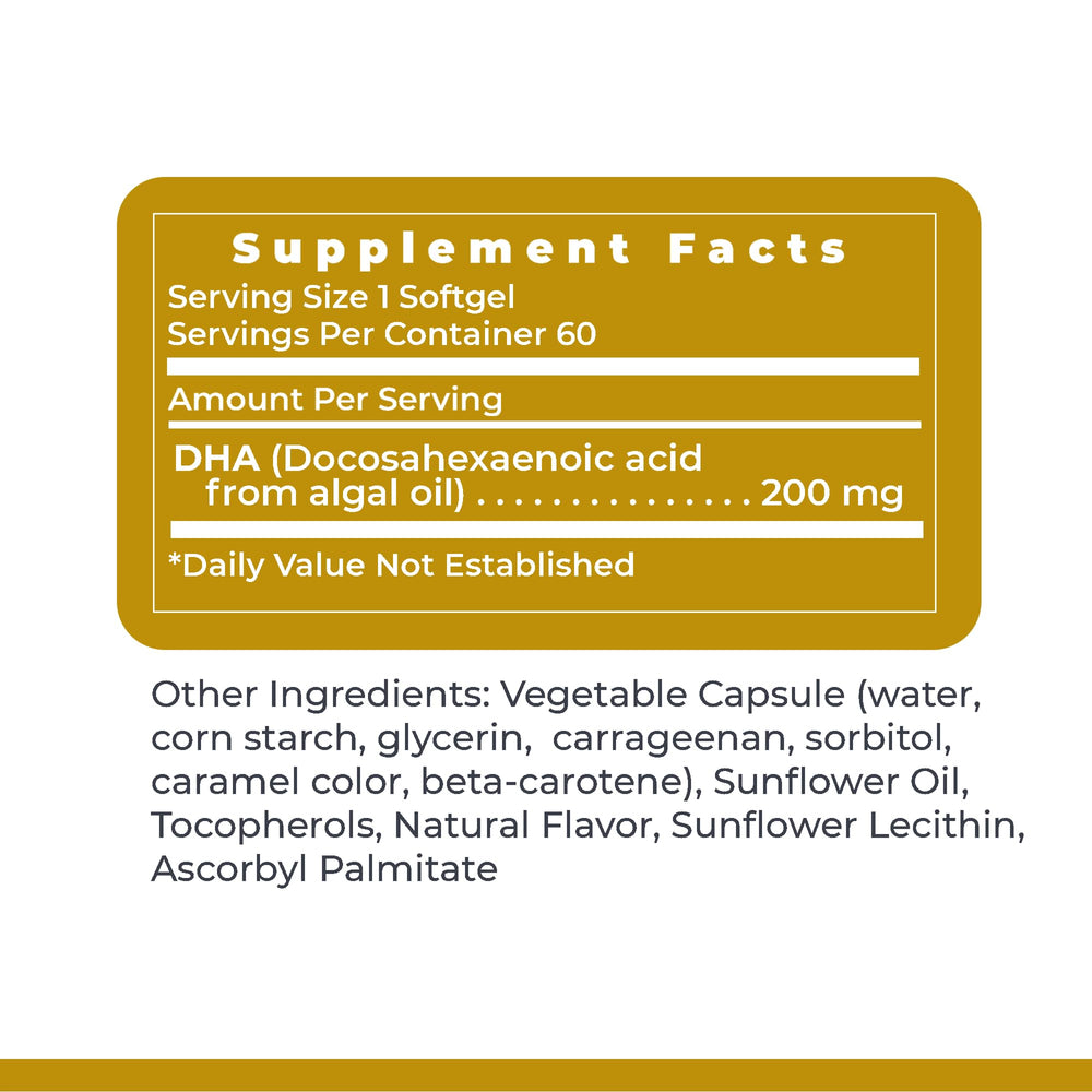 Iconographic representation of DHA benefits for brain health