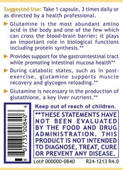 Front view of Premier Glutamine 100 caps bottle