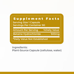 Lifestyle shot of Betaine HCL digestive supplement