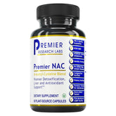 Premier NAC bottle front with 60 vegetarian capsules