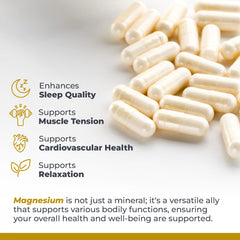 Sleep support and relaxation benefits icon for magnesium glycinate