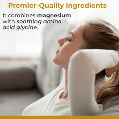 Chelated magnesium glycinate label emphasizing high absorption