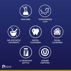 Premier Research Labs Medi-Dental Pack clay paste prep ready for easy cleansing.