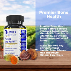 Label highlights Vitamin K2-7 and Vitamin D3 pairing for bone health.