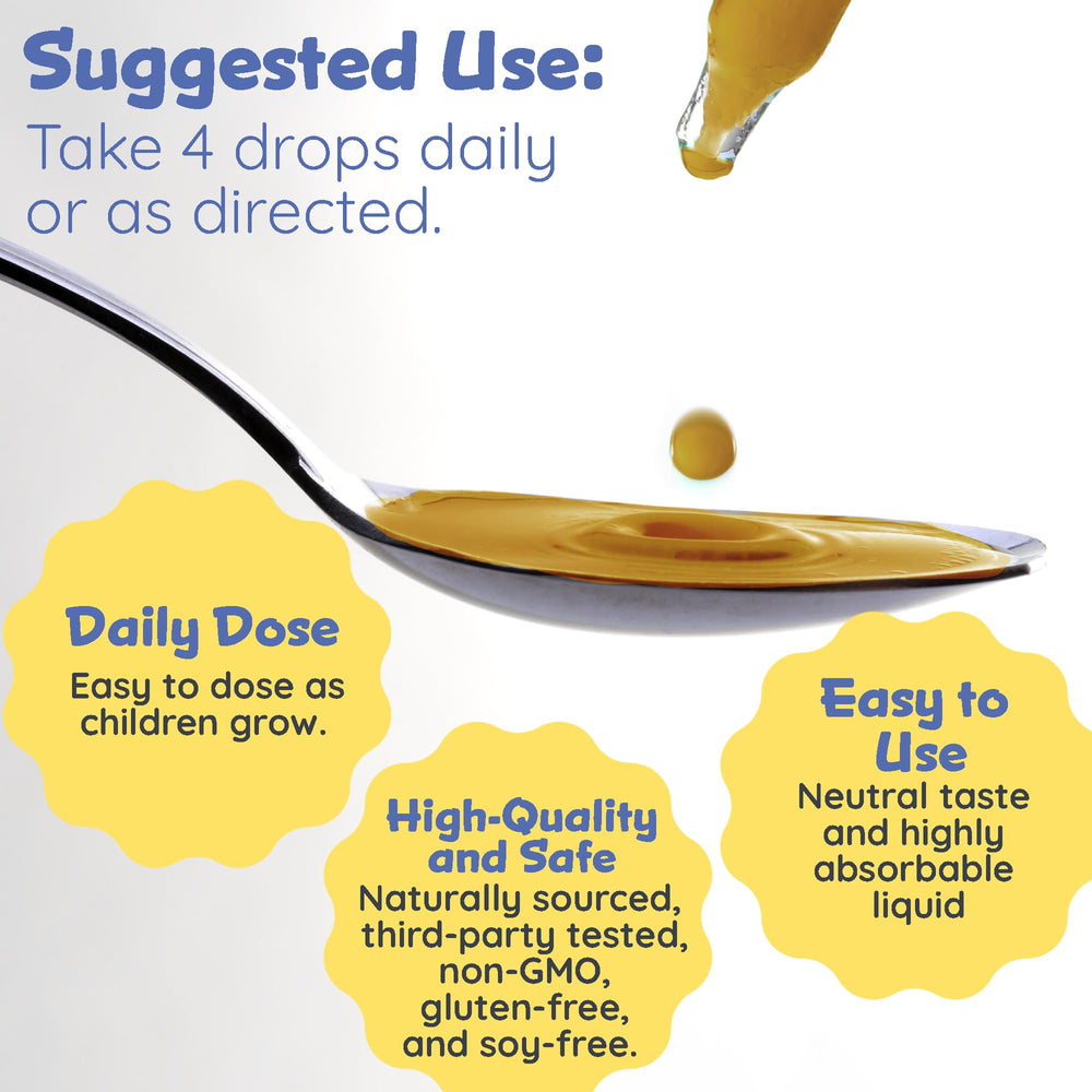 0.43 fl oz bottle of vitamin D3 for kids