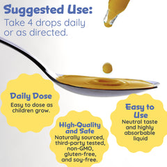 0.43 fl oz bottle of vitamin D3 for kids