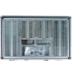 Openable aluminum case showing secure lock and reset feature