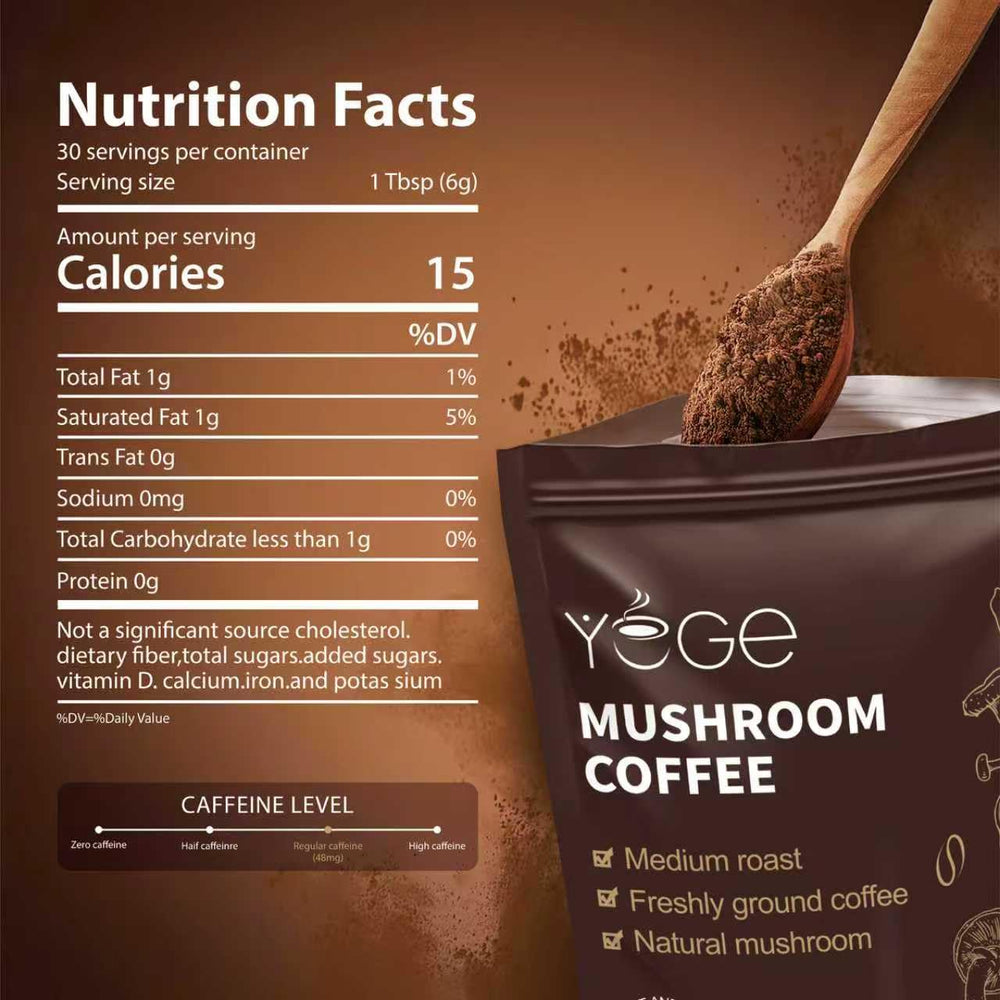 Premium Arabica mushroom coffee blend packaging