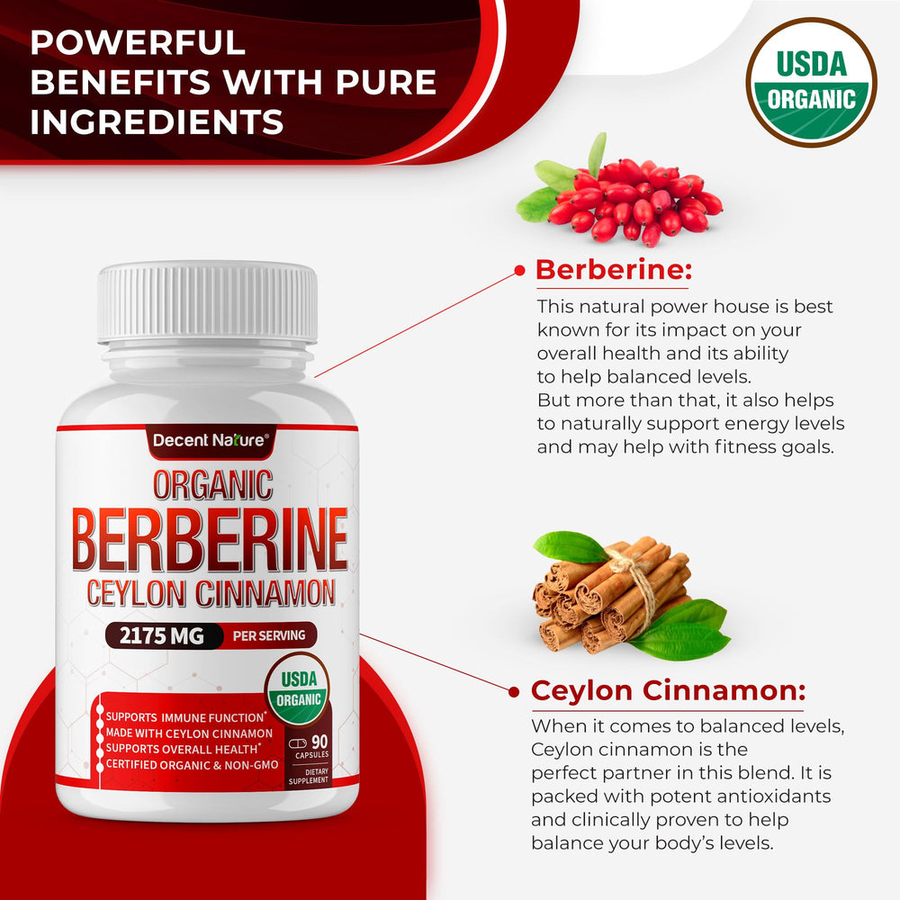 Premium berberine supplement packaging with Non-GMO Vegan badges