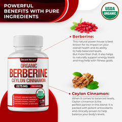 Premium berberine supplement packaging with Non-GMO Vegan badges