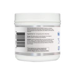 Creatine Monohydrate powder bottle with label