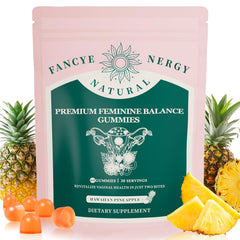 Hero image: Premium Feminine Balance Gummies for Women – Hawaiian Pineapple flavor, 60 count