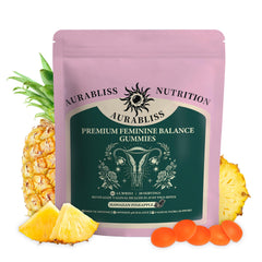 Hero image: Premium Feminine Balance Gummies for Women in pineapple flavor