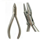 Premium German stainless orthodontic Aderer plier with 3-prong wire bending tip