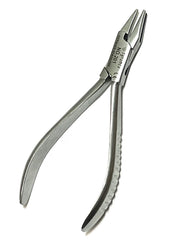 Close-up of German grade Aderer plier for dental wire bending - 3 prongs