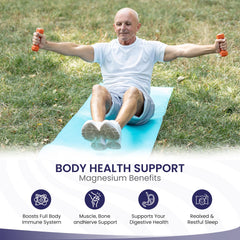 Premium grade, non-GMO, gluten-free magnesium glycinate bottle