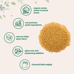 Premium-grade yellow mustard seeds 4 lb
